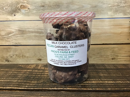 Frog’s Milk Chocolate Pecan Caramel Clusters 16 oz