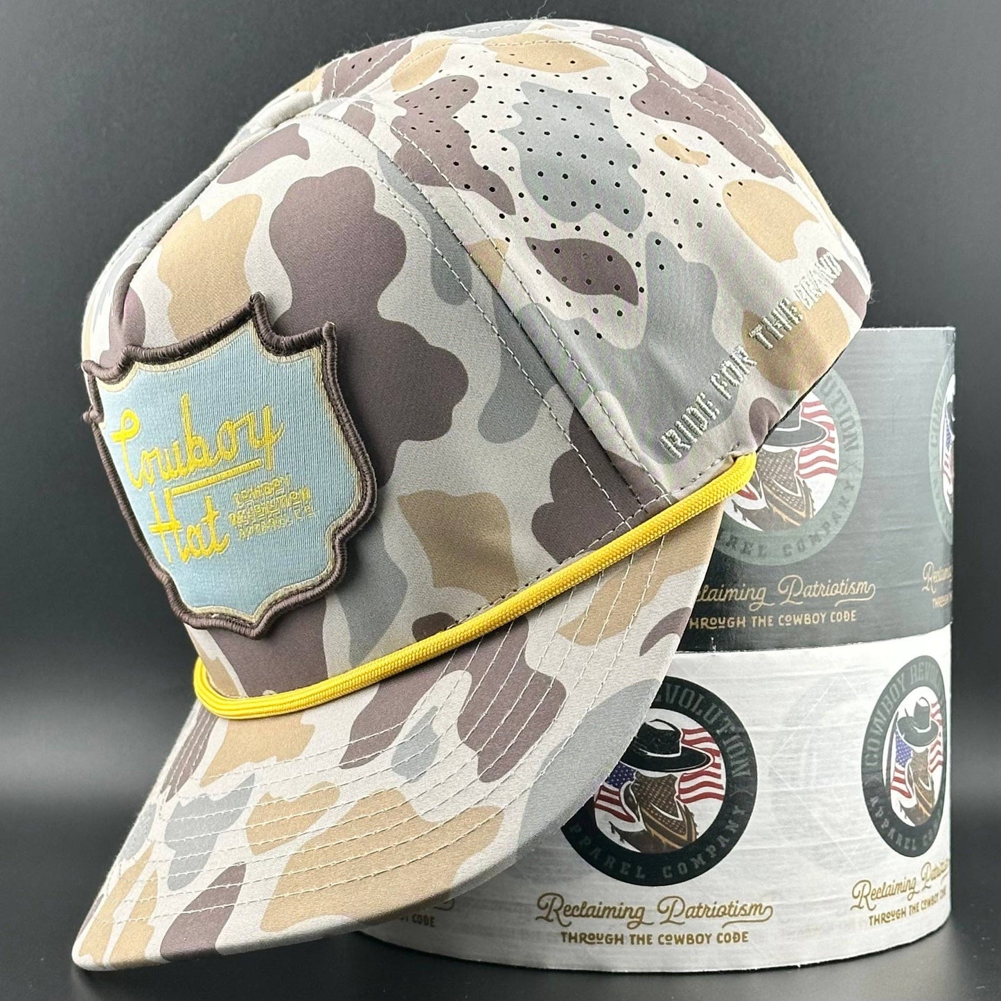 Cowboy Revolution Apparel Co. Marshland Camo Patch “Cowboy Hat”