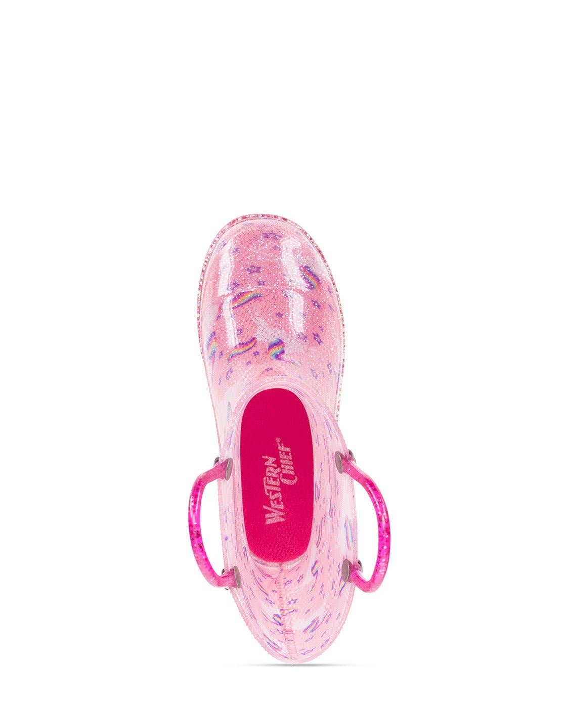 Kids Sparkle Unicorn Dreams Lighted Rain Boot - Pink