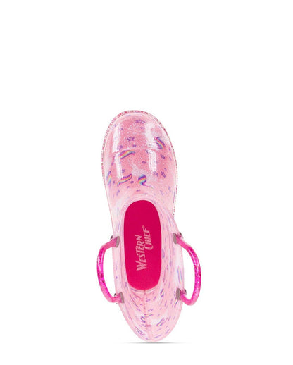 Kids Sparkle Unicorn Dreams Lighted Rain Boot - Pink