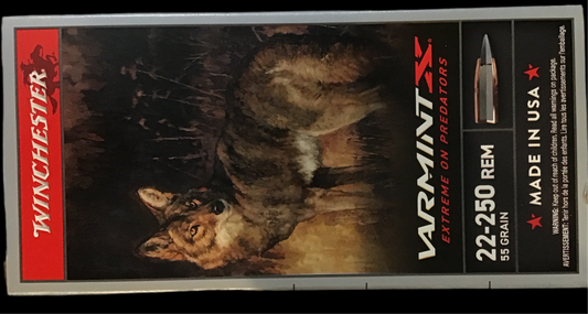 22-250 Remington varmint x 55 grain