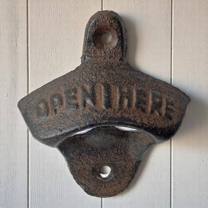 Cast Iron Bottle Opener Rustic Bar Accessory