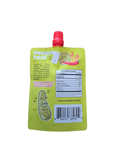 PUCKER FACE Hot & Spicy PICKLE JUICE 4 OZ