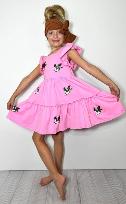 Duck Sequin Girls Dress