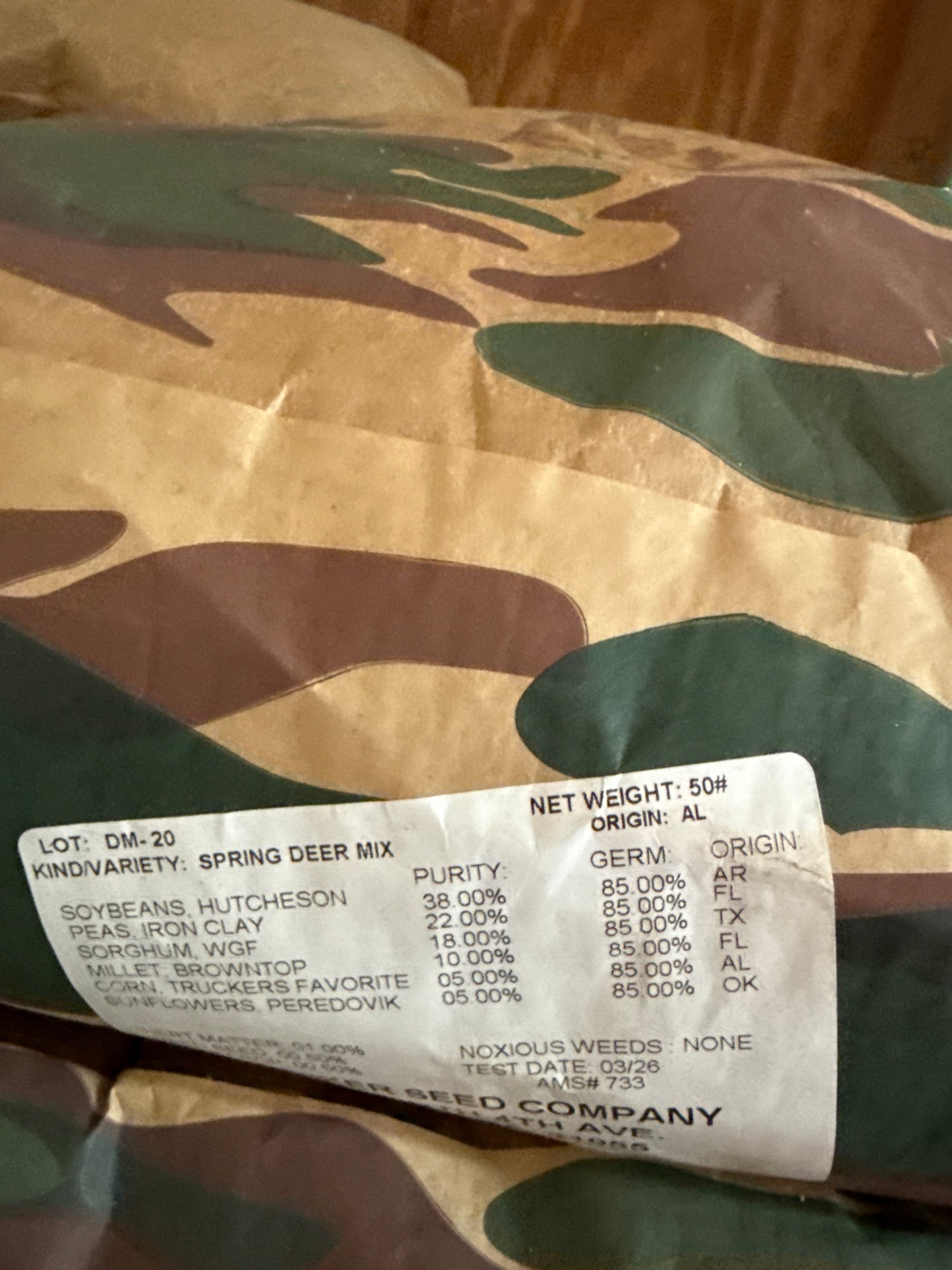 Spring Deer Mix 50lb