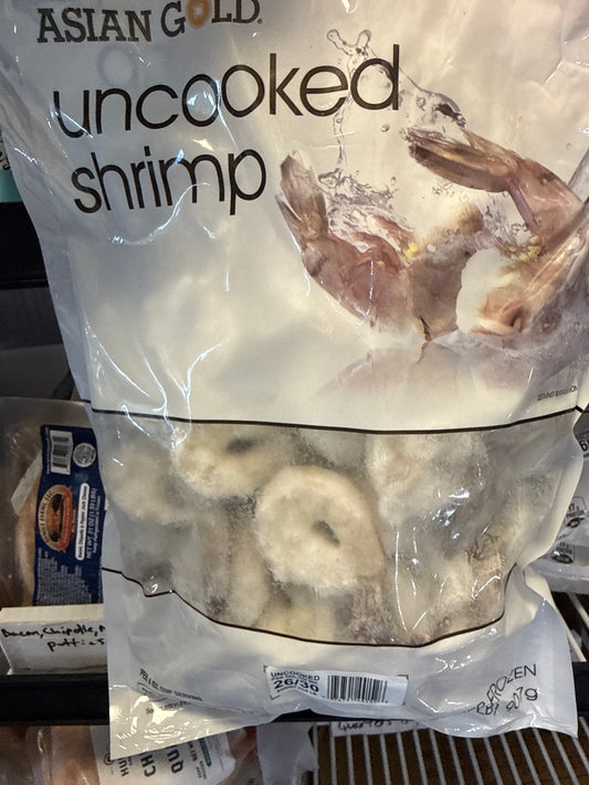 26/30 Tail On Peeled & Deveined Shrimp 2lbs.
