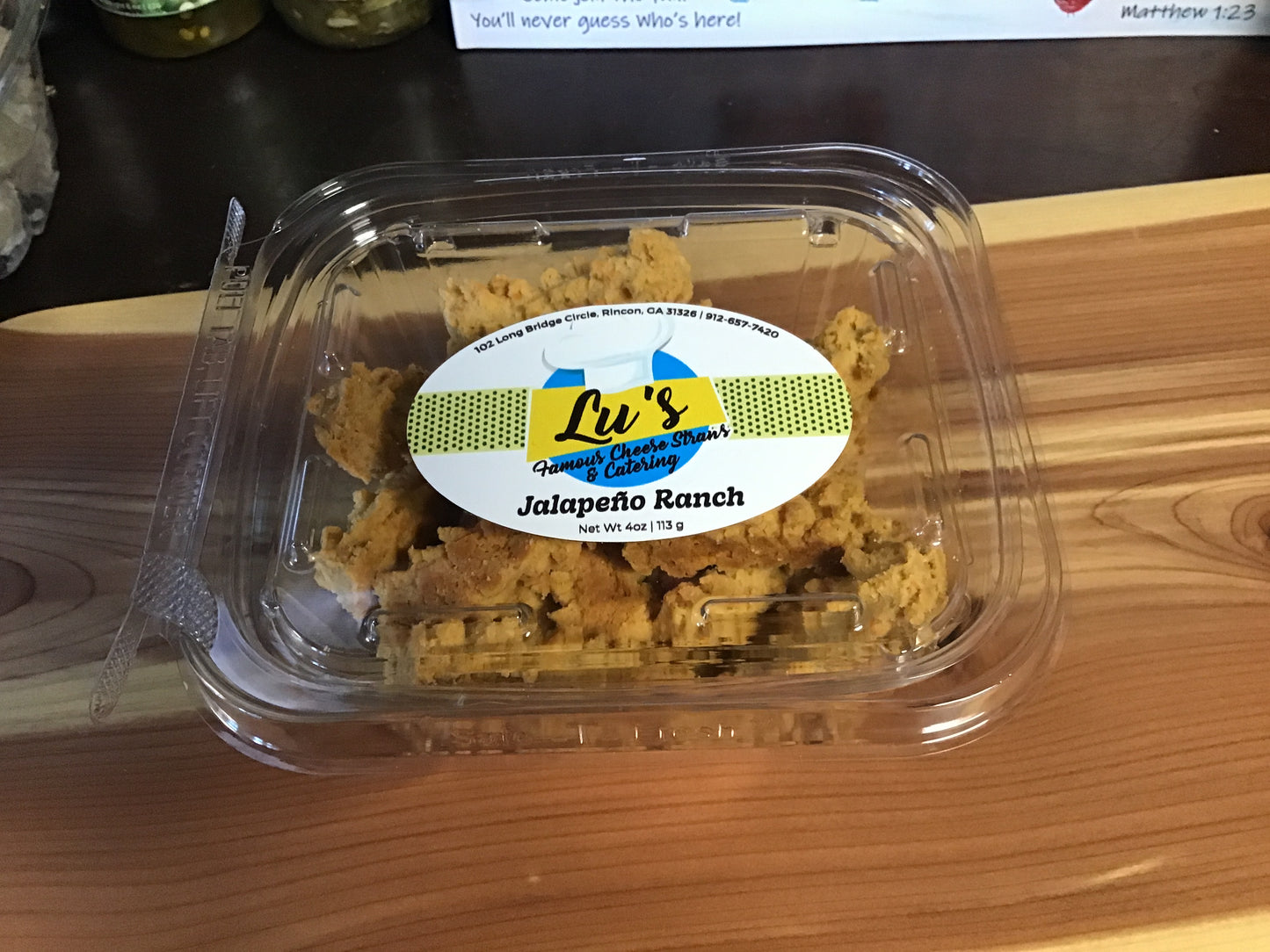 Lu's Famous gourmet cheese straws