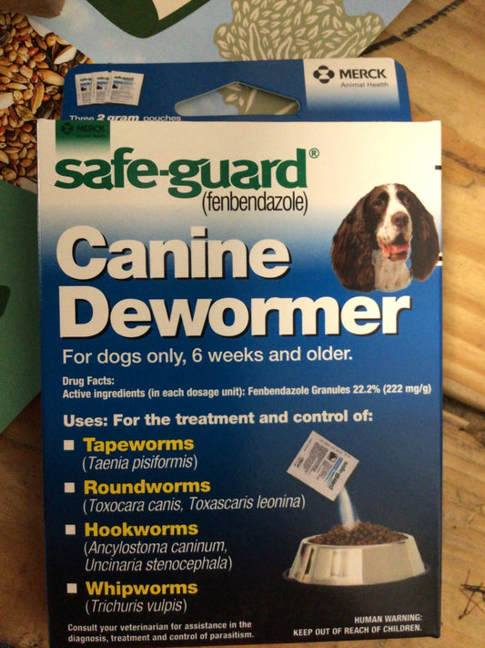 Safe guard canine dewormer 20lb 2g