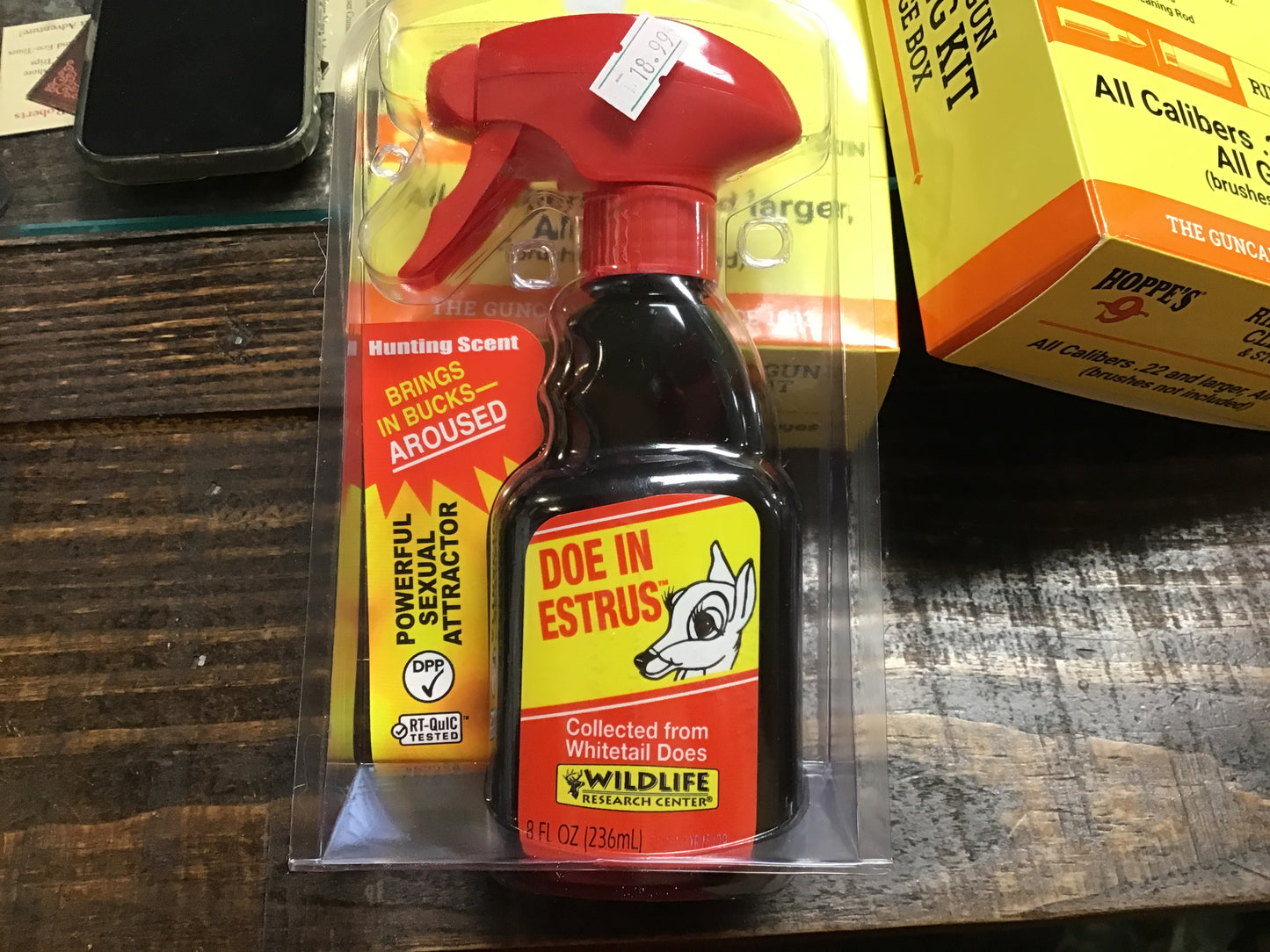 Wildlife research doe in estrus spray