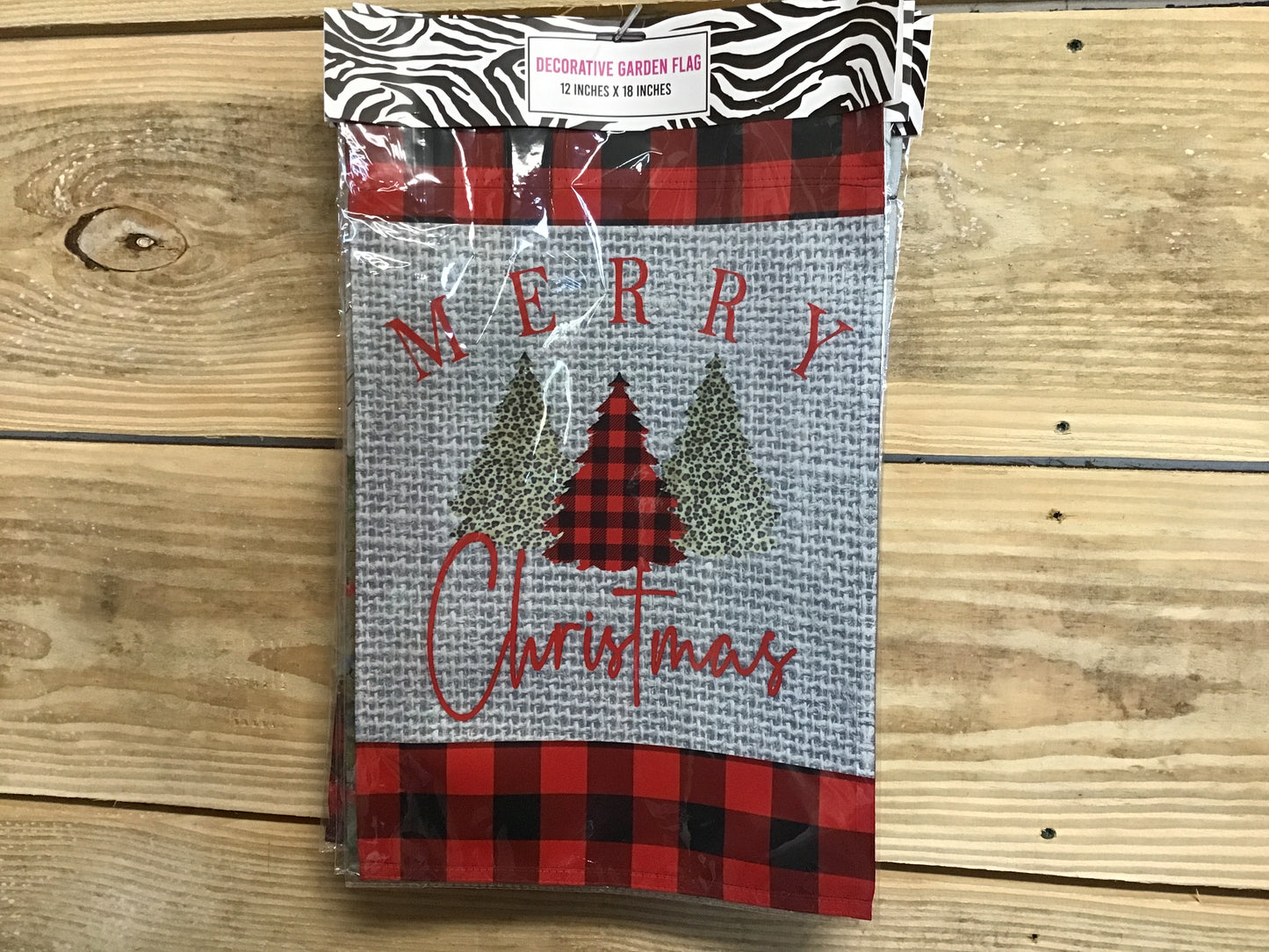Garden Flag - Merry Christmas Buffalo Plaid Trees Decor