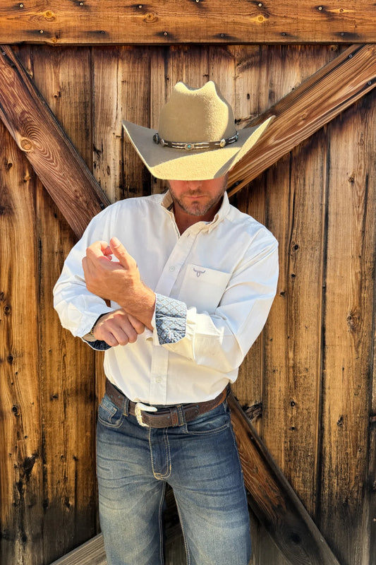 Drover Oatmeal Button Shirt LS
