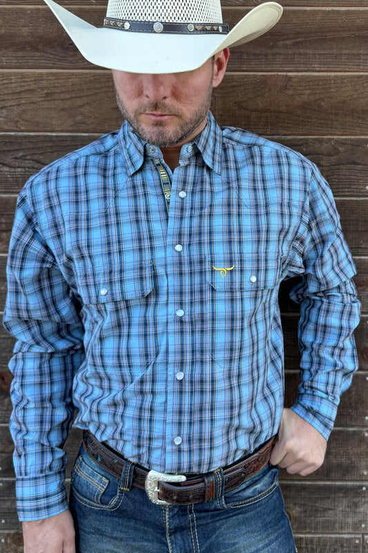 Drover Stockade Pearl Snap LS