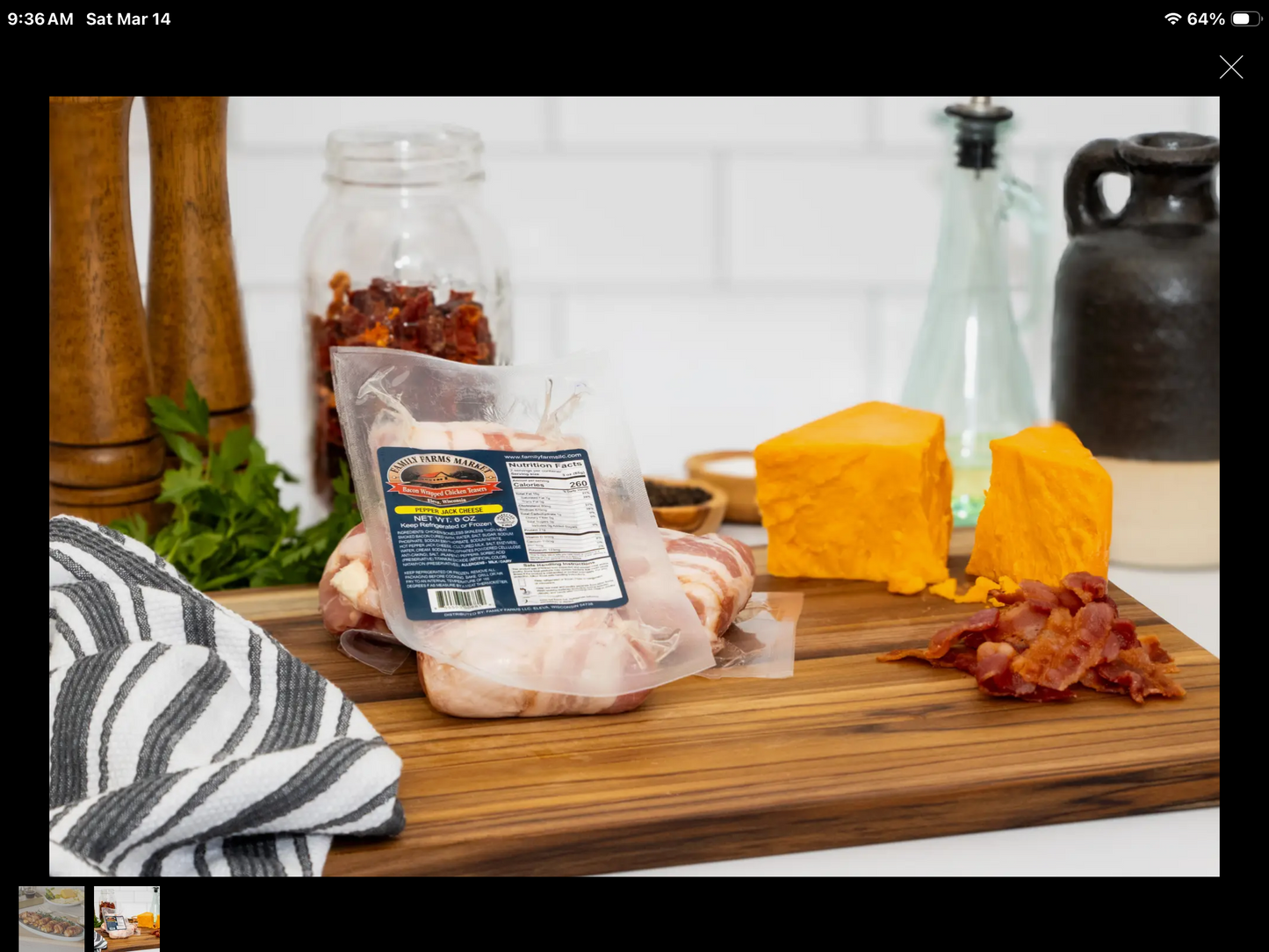 Teasers - Bacon Wrapped Chicken Thigh - Cheddar Cheese