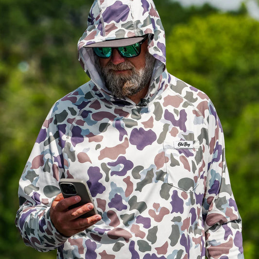 Ole Boy Performance hoodie - Brown Duck Camo