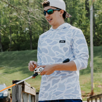 Ole Boy Performance hoodie - Grey Duck Camo