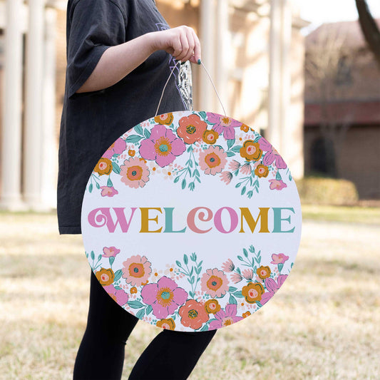 Door Hanger, Floral Print, House Warming Gift, Door Sign