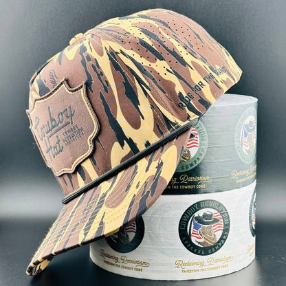 Cowboy Revolution Apparel Co. Atakapa Camo - Swampland Patch “Cowboy Hat”