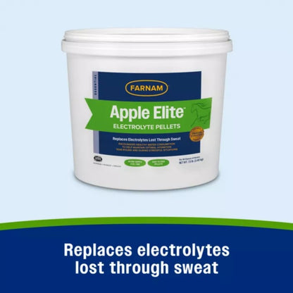 Farnam Apple Elite Electrolyte Pellets Horse Supplement, 7.5-lb bucket