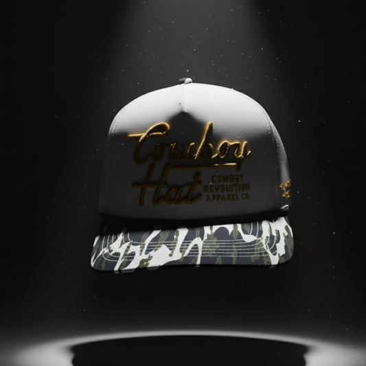 Cowboy Revolution Apparel Co. Atakapa Flatline - NOLA White “Cowboy Hat”