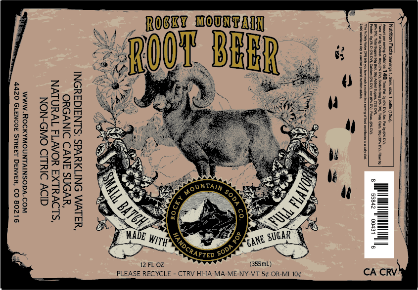 Rocky Mountain Root Beer Soda Pop (BOTTLES ONLY)