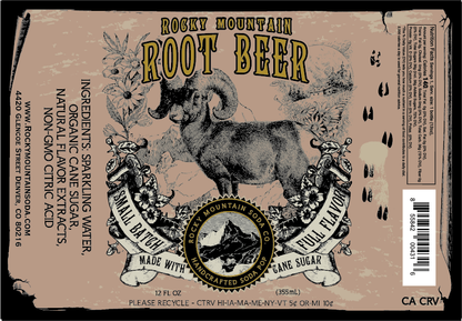 Rocky Mountain Root Beer Soda Pop (BOTTLES ONLY)