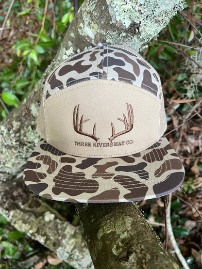 Classic Whitetail Rack - “Old’s Cool” Flatbill Snapback - Lost Hat Co.