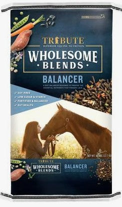 Tribute Equine Nutrition Wholesome Blends Balancer Horse Feed, 50-lb bag