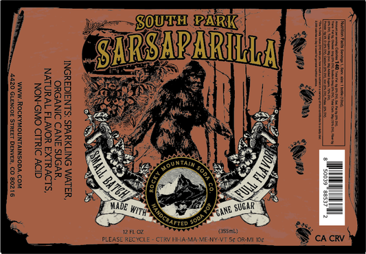 South Park Sarsaparilla Soda Pop (BOTTLES ONLY)