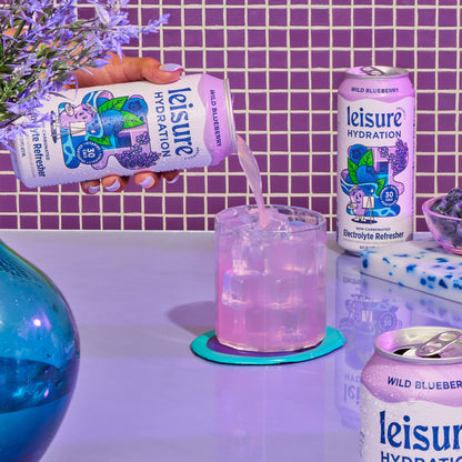 Leisure Hydration Electrolyte Wild Blueberry (16 oz x 12-Pack)