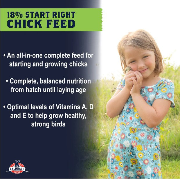Kalmbach 18% Start Right Chick Feed Non-medicated