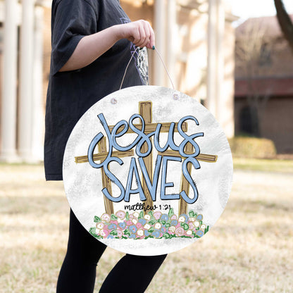 Easter Door Hanger, Round Door Sign, Door Hanger, Spring Art