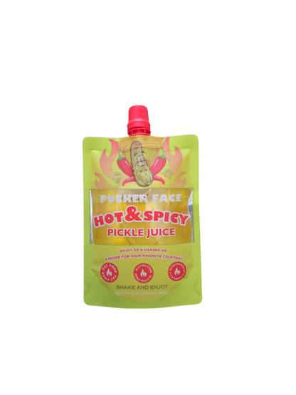 PUCKER FACE Hot & Spicy PICKLE JUICE 4 OZ