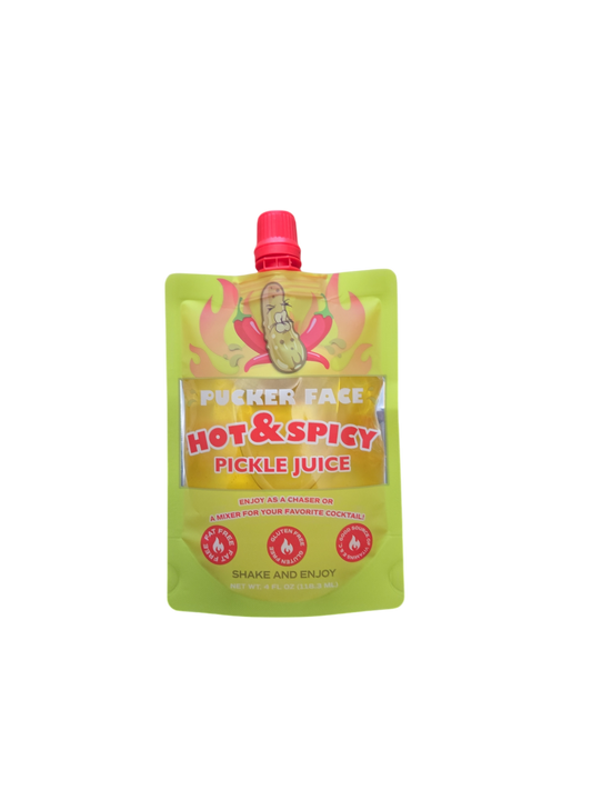 PUCKER FACE Hot & Spicy PICKLE JUICE 4 OZ