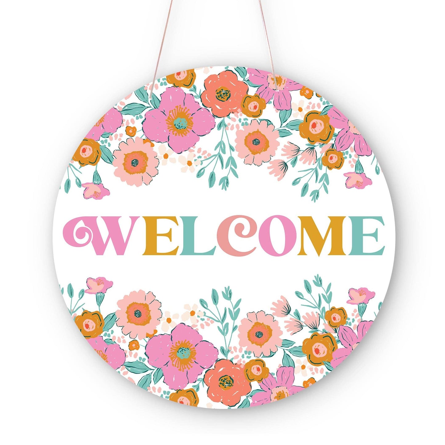 Door Hanger, Floral Print, House Warming Gift, Door Sign