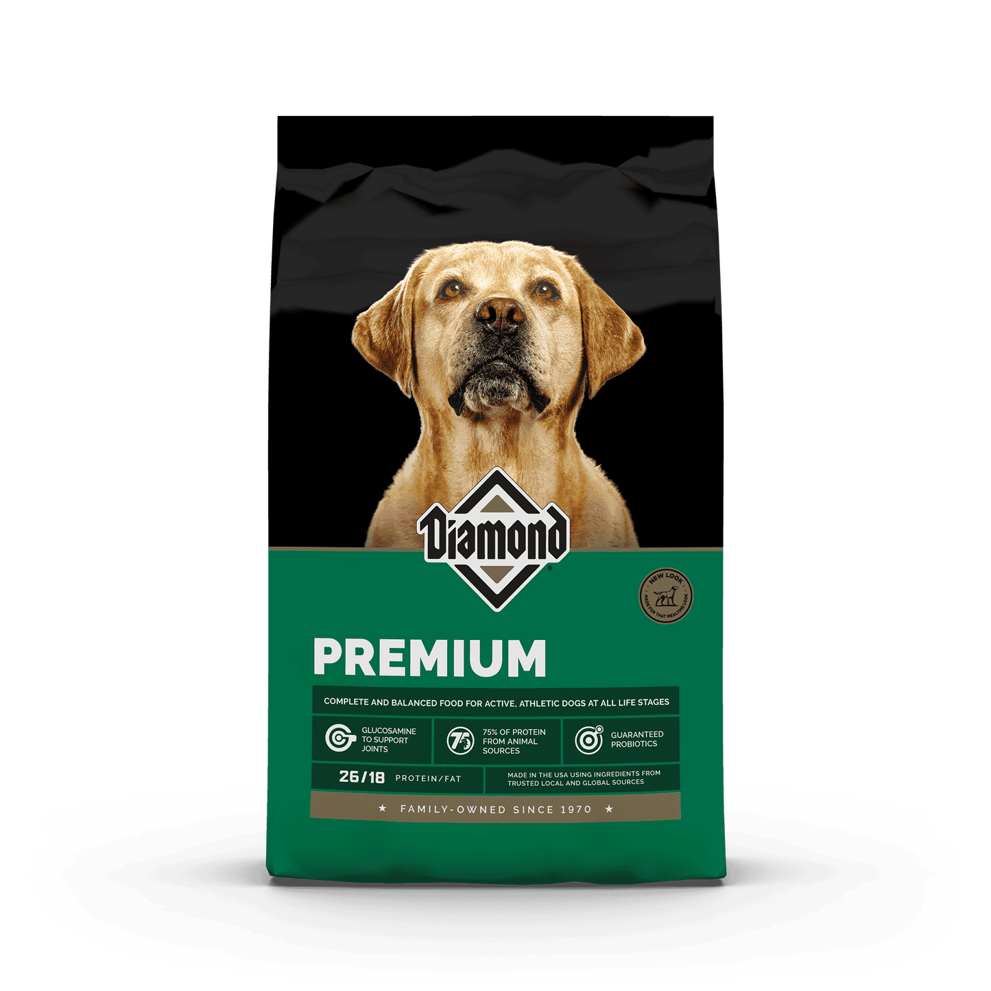 Diamond Premium All Life Stages 26/18 for Active, Athletic & Sporting Dogs Dry Food 40# bag