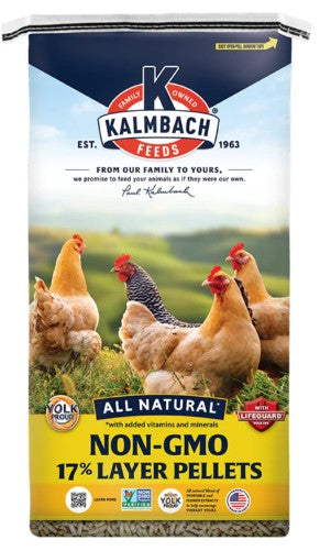KALMBACH 17% Non-GMO Layer Pellets for Chickens and Poultry