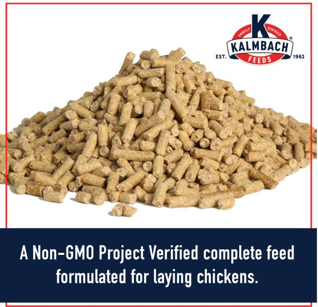 KALMBACH 17% Non-GMO Layer Pellets for Chickens and Poultry