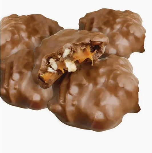 Frog’s Milk Chocolate Pecan Caramel Clusters 16 oz