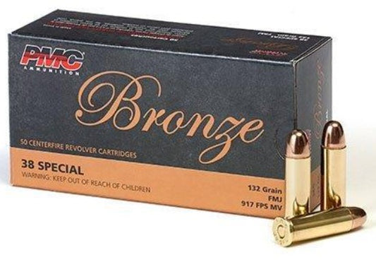 PMC Bronze Handgun Ammunition .38 Spl 132 gr. FMJ 917 fps 50/ct