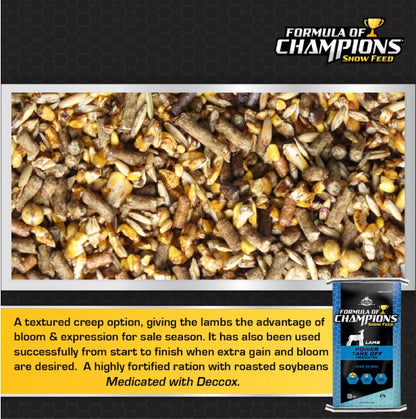 Formula of Champions Power Take off Lamb creep feed