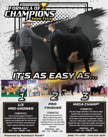 Formula of Champions 1/3 Pro Grower show cattle feed