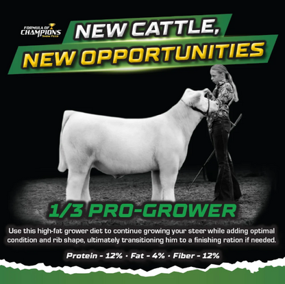 Formula of Champions 1/3 Pro Grower show cattle feed