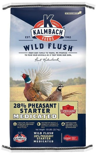 Kalmbach Wild Flush 28% Pheasant Starter (Medicated)